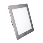 Downlight panel LED Cuadrado 225x225mm Gris Plata18W